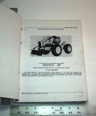 John deere parts book - JD540 & JD540-a skidders - 1982