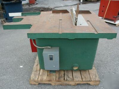 Moak industrial table saw with t square fence