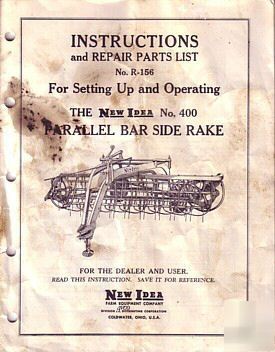 New operator manual idea #400 parallel bar side rack