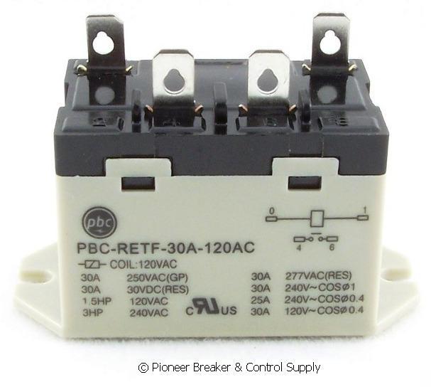 New relay 30 amp 120 volt ac panel mount 