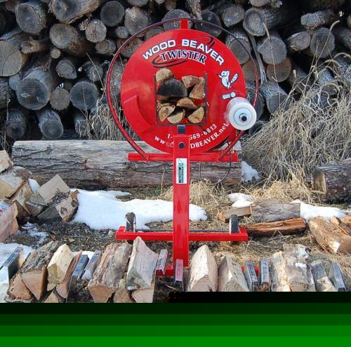 Wood beaver twister firewood bundler wrapper 