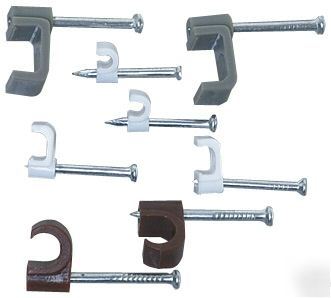 100 6 - 7MM black round cable clips rohs,tv/satellite 