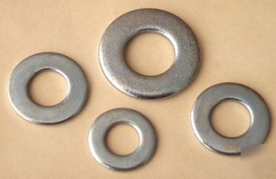 (100) flat washers screw washer, 1/4