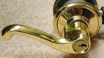 45 schlage (F51 v 4 fla 605) brass lever keyed locksets