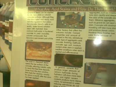 Acid stains, color hardeners & releases manufacturing 