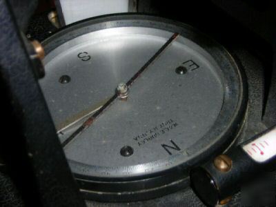 Antique vintage w & l.e. gurley transit, tripod, & box