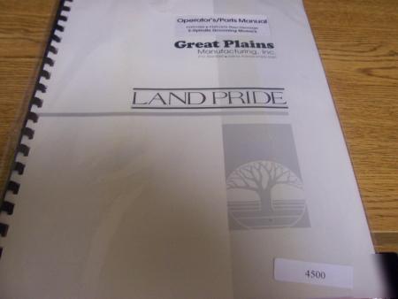 Great plains FDR1560 FDR1572 mower part operator manual