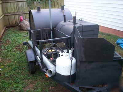 Homemade bbq, grill trailer w/ jenn-aire gas stove