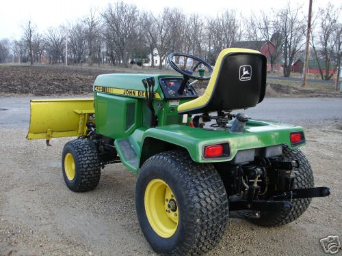 John deere 420 compact garden tractor mower plow 3POINT