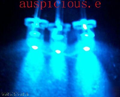 Lot of 100X ultra bright blue leds, 3MM dia. 5000MCD 