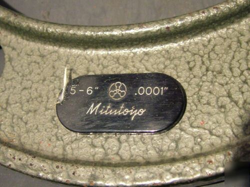Mitutoyo outside micrometer 5-6 inch .0001 in case 