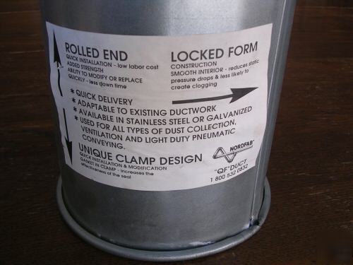 Nordfab qf duct work lot, over 200 feet and 246 pieces