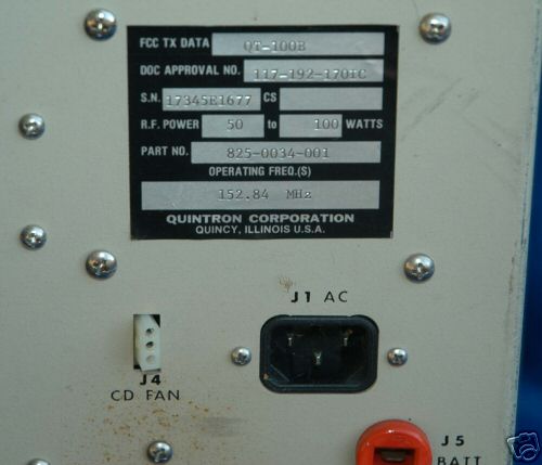 Quintron 100 watt 2 meter base station amplifier