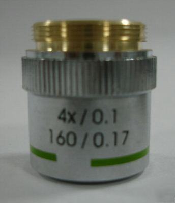 Set of four 37MM microscope semi-plan objectives bid$39