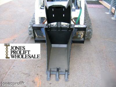 X-treme stump grapple bucket for skid steer bobcat etc