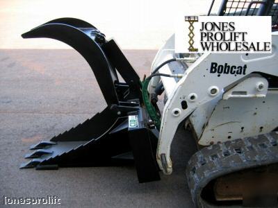X-treme stump grapple bucket for skid steer bobcat etc