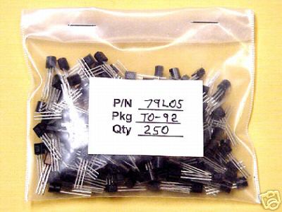 (qty 100) 79L05, -5 volt @ 0.1 amp regulator to-92