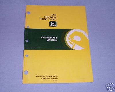 1991 john deere 1518 flex-wing rotary cutter manual