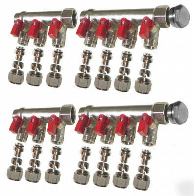 7 port ball valve manifold for 1/2