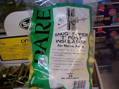 Electric fence insulators t-post dare extra length snug