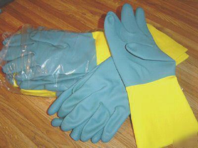 Industrial rubber work / garden gloves-12 pairs
