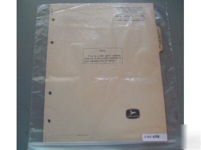 John deere tractor F230H disk plow parts manual catalog