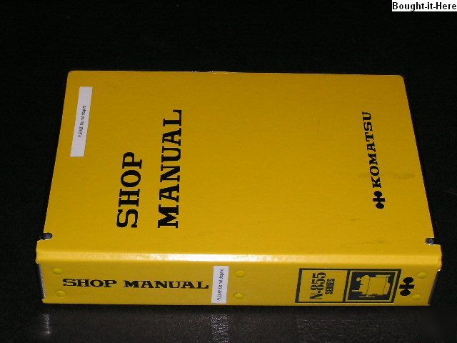 Komatsu N855 series diesel engine shop manual