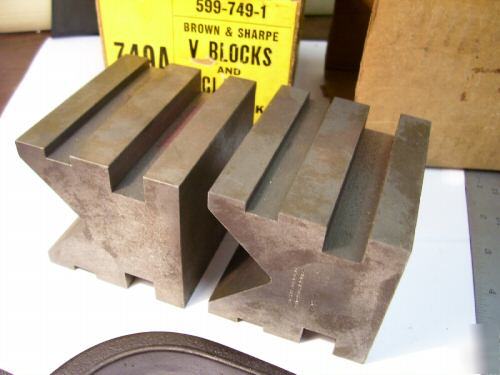 New 2 brown & sharpe 749A vee blocks with one clamp 