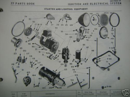 Oliver 77, super 77 original parts book repair manual 