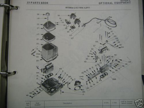 Oliver 77, super 77 original parts book repair manual 