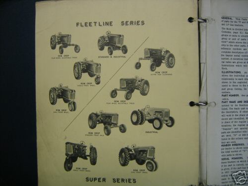 Oliver 77, super 77 original parts book repair manual 