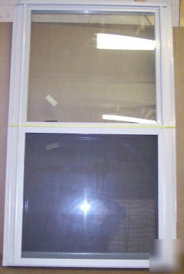 White acroline double hung window, 31.75