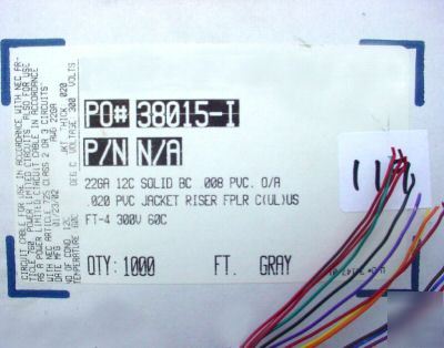 22/12 power limited circuit cable nec 760 CL2 CL3 500'
