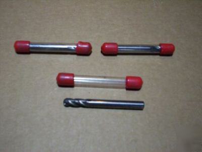 3 solid carbide endmills 1/4