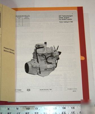 Case - parts catalog -207 turbocharged diesel egine for