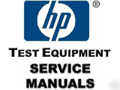 Hp test operation calibration analyzer service manual