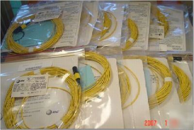 Lot of 12 at&t ul optical fiber cable tij biconic conn.