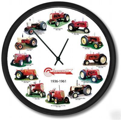 New cockshutt tractor red logo clock gift ca