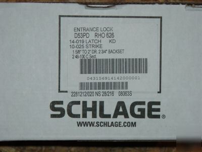 New schlage ND53PD rho 626 ** ** n/r