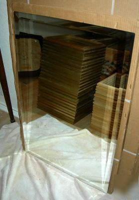 New wholesale lot of beveled mirror glass, 