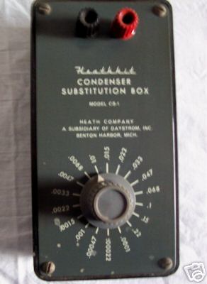 Vintage heathkit condenser substitution box, model cs-1