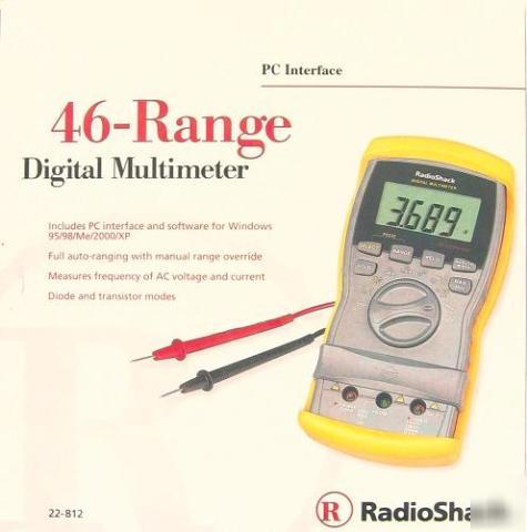  radioshack pc 22-812 46-range digital multimeter