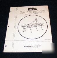 Ferguson f 138 9 tine tiller parts book