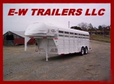 New 2007 -gooseneck stock trailer- ponderosa trailer