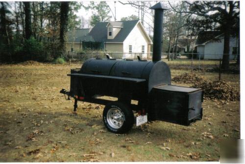 New competition smoker / bbq grill 11' trailer mounted 