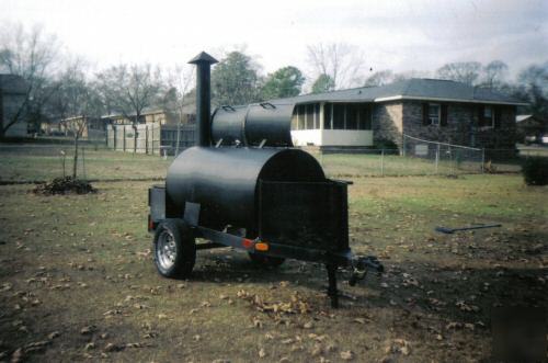 New competition smoker / bbq grill 11' trailer mounted 