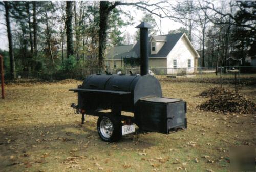 New competition smoker / bbq grill 11' trailer mounted 