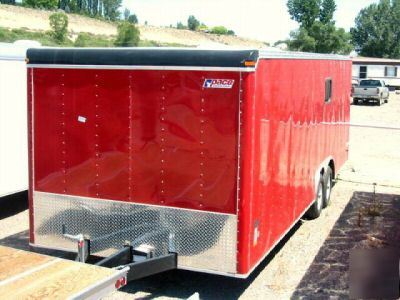 New pace race car cargo enclosed trailer 20' ramp auto