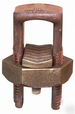 Split bolt connector for copper conductors, #4