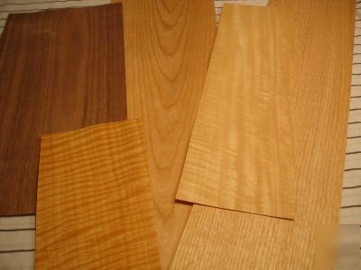 Walnut, cherry, fiddleback anigre veneer & more